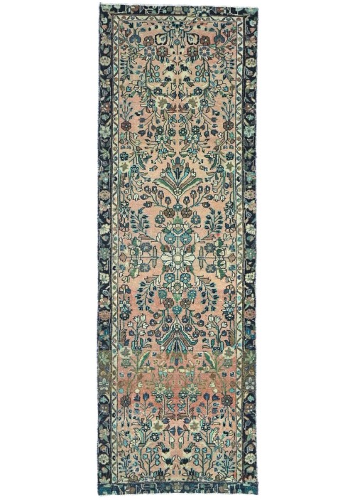 Antique Muted Tribal 3X8 Distressed Vintage Oriental Runner Rug