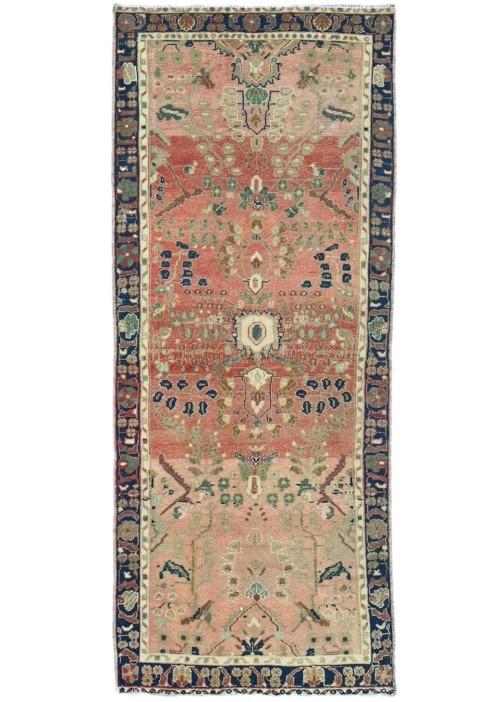 Antique Muted Tribal 3X7 Distressed Vintage Oriental Runner Rug