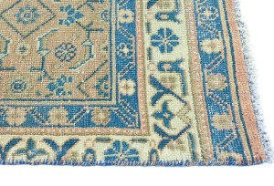 Antique Muted Tribal 3X10 Distressed Vintage Oriental Runner Rug