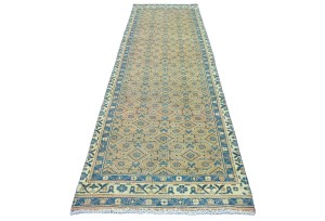 Antique Muted Tribal 3X10 Distressed Vintage Oriental Runner Rug