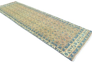 Antique Muted Tribal 3X10 Distressed Vintage Oriental Runner Rug