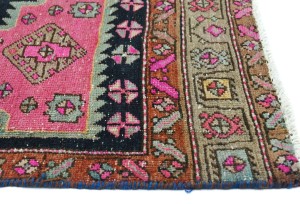 Antique Muted Tribal 2X13 Distressed Vintage Oriental Runner Rug