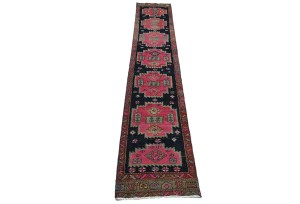 Antique Muted Tribal 2X13 Distressed Vintage Oriental Runner Rug