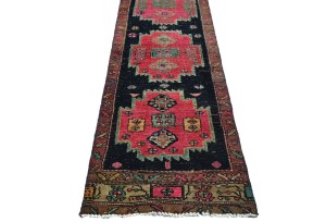 Antique Muted Tribal 2X13 Distressed Vintage Oriental Runner Rug