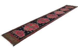 Antique Muted Tribal 2X13 Distressed Vintage Oriental Runner Rug