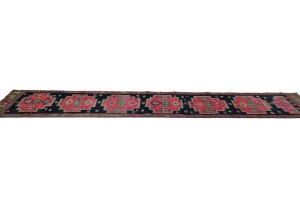 Antique Muted Tribal 2X13 Distressed Vintage Oriental Runner Rug