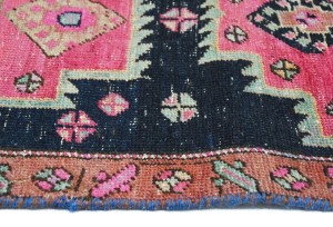 Antique Muted Tribal 2X13 Distressed Vintage Oriental Runner Rug