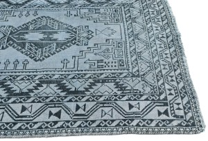 Antique Muted Gray Tribal 3'6X6'3 Distressed Vintage Oriental Rug Rug