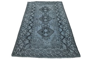 Antique Muted Gray Tribal 3'6X6'3 Distressed Vintage Oriental Rug Rug
