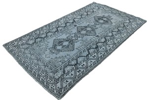 Antique Muted Gray Tribal 3'6X6'3 Distressed Vintage Oriental Rug Rug