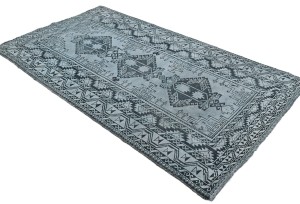 Antique Muted Gray Tribal 3'6X6'3 Distressed Vintage Oriental Rug Rug