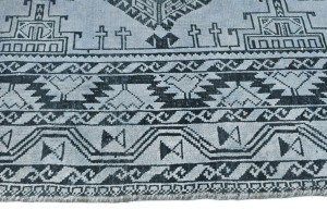 Antique Muted Gray Tribal 3'6X6'3 Distressed Vintage Oriental Rug Rug