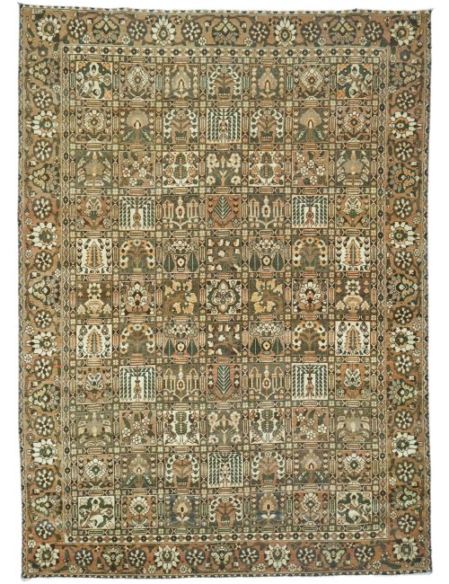 Antique Muted Brown Tribal 8X11 Distressed Vintage Oriental Rug