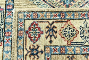 Beige Tribal Geometric 2'7X9'6 Kazak Pakistan Oriental Runner Rug