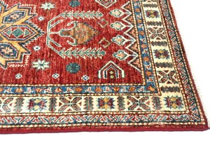 Red Tribal Geometric 3X10 Kazak Pakistan Oriental Runner Rug