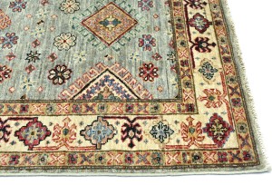 Gray Tribal Geometric 3X5 Kazak Pakistan Oriental Rug