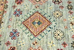 Gray Tribal Geometric 3X5 Kazak Pakistan Oriental Rug