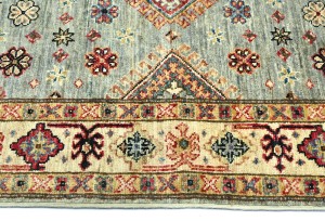 Gray Tribal Geometric 3X5 Kazak Pakistan Oriental Rug
