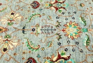 Light Gray Tribal Floral 5X7 Kazak Peshawar Oriental Rug