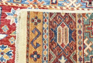 Cream Tribal Floral 3X10 Kazak Peshawar Oriental Runner Rug