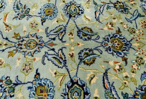 Vintage Sage Green Traditional 10X13 Kashan Persian Rug