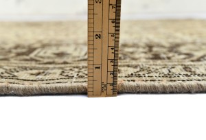 Muted Traditional Floral 6'5X9'3 Distressed Tabriz Persian Rug