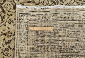 Muted Traditional Floral 6'5X9'3 Distressed Tabriz Persian Rug