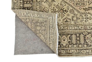 Muted Traditional Floral 6'5X9'3 Distressed Tabriz Persian Rug