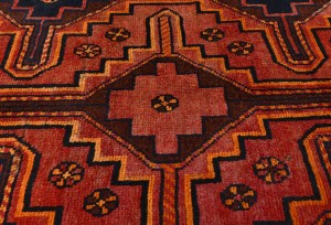 Vintage Tribal Red 4X8 Shiraz Persian Rug