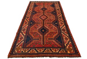 Vintage Tribal Red 4X8 Shiraz Persian Rug