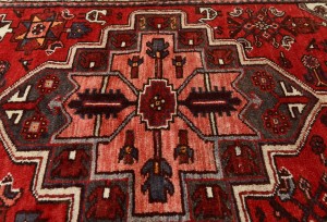 Semi Antique Red Tribal 3'3X12'5 Hamedan Persian Runner Rug