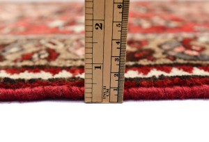 Vintage Red Tribal 3X12 Hamedan Persian Runner Rug