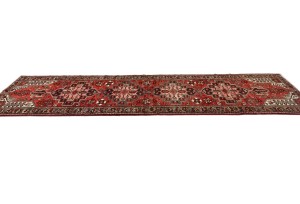 Vintage Red Tribal 3X12 Hamedan Persian Runner Rug