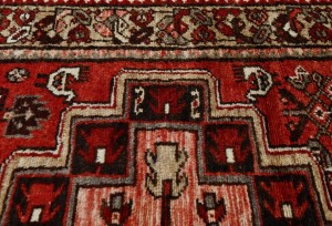 Vintage Red Tribal 3X12 Hamedan Persian Runner Rug