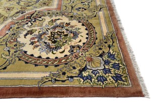 Vintage Floral Traditional 9'9X13'5 Kashan Persian Rug