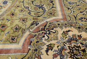 Vintage Floral Traditional 9'9X13'5 Kashan Persian Rug