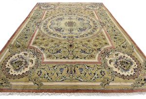 Vintage Floral Traditional 9'9X13'5 Kashan Persian Rug