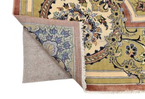 Vintage Floral Traditional 9'9X13'5 Kashan Persian Rug