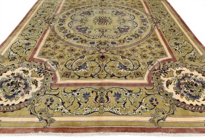 Vintage Floral Traditional 9'9X13'5 Kashan Persian Rug