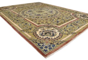 Vintage Floral Traditional 9'9X13'5 Kashan Persian Rug