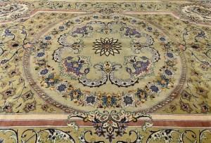 Vintage Floral Traditional 9'9X13'5 Kashan Persian Rug