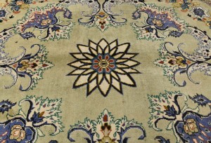 Vintage Floral Traditional 9'9X13'5 Kashan Persian Rug