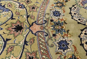 Vintage Floral Traditional 9'9X13'5 Kashan Persian Rug