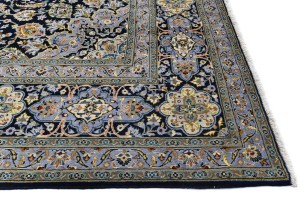 Vintage Purple-navy Traditional 10X13 Kashan Persian Rug
