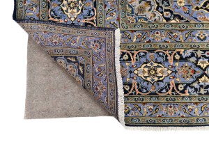 Vintage Purple-navy Traditional 10X13 Kashan Persian Rug