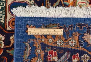 Vintage Navy Blue Pictorial 9'7X12'4 Kashmar Persian Rug