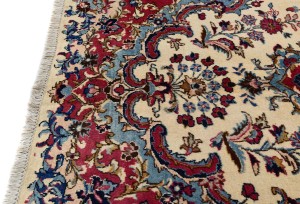 Vintage Cream Traditional 10X13 Kashmar Persian Rug