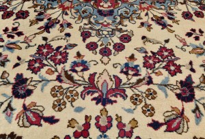 Vintage Cream Traditional 10X13 Kashmar Persian Rug