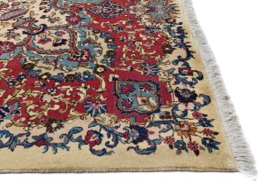 Vintage Cream Traditional 10X13 Kashmar Persian Rug
