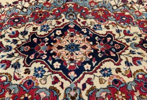 Vintage Cream Traditional 10X13 Kashmar Persian Rug